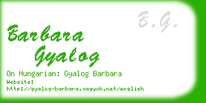 barbara gyalog business card